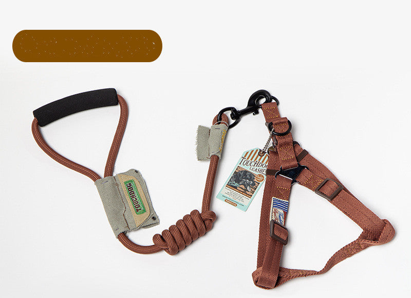 KFX-2227261 Stylish Chest Back Suit Dog Leash - Comfortable and Trendy Polyester Design