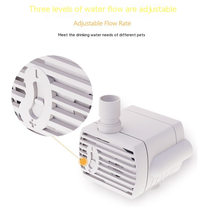 KFX-2229309 Adjustable Cat Water Fountain with Waterproof Design and LED Light