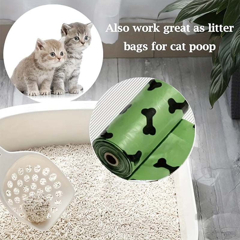 KFX-2230717 Biodegradable Dog Waste Bags with Dispenser - Thick and Leak-Proof Poop Bags for Pet Clean-Up, 15 Count Per Roll
