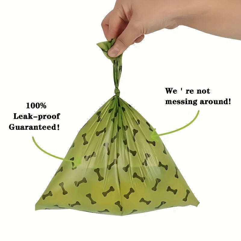 KFX-2230717 Biodegradable Dog Waste Bags with Dispenser - Thick and Leak-Proof Poop Bags for Pet Clean-Up, 15 Count Per Roll