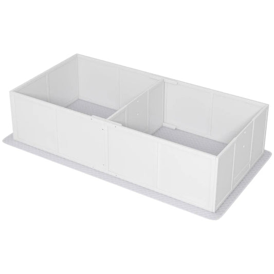 KFX-2234685 Whelping Box for Large Dogs with Waterproof Pad and Adjustable Entrance Door