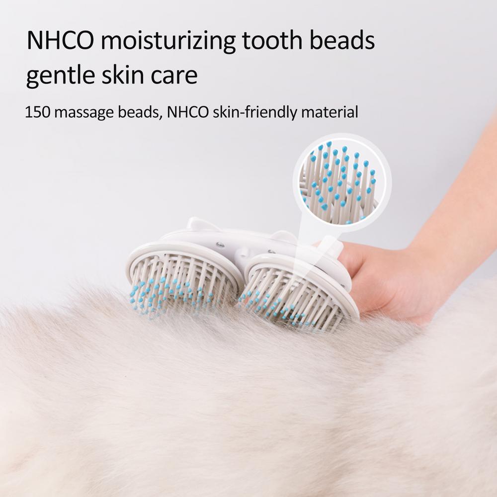 KFX-2234813 Double-Headed Negative Ion Pet Brush for Cats and Dogs with Self-Cleaning Feature