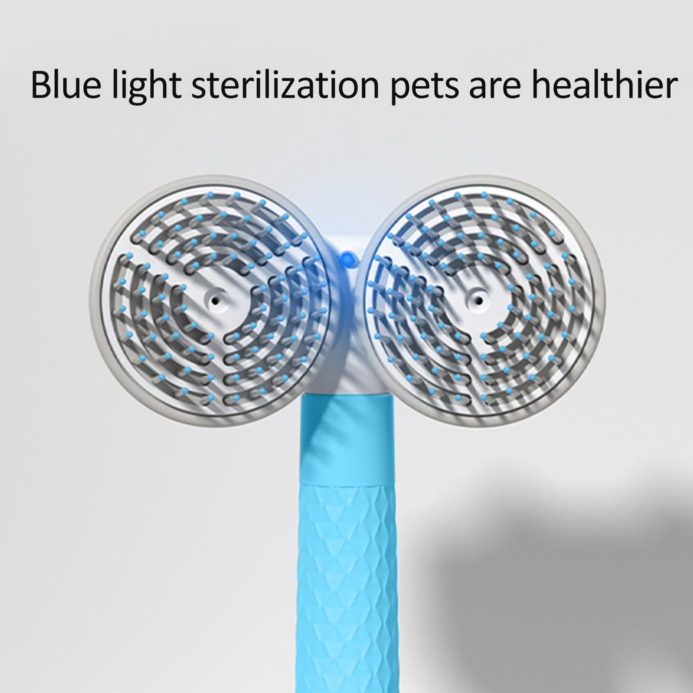 KFX-2234813 Double-Headed Negative Ion Pet Brush for Cats and Dogs with Self-Cleaning Feature