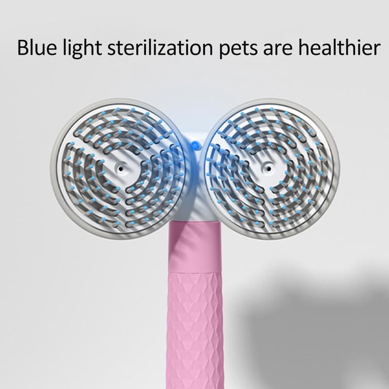 KFX-2234813 Double-Headed Negative Ion Pet Brush for Cats and Dogs with Self-Cleaning Feature