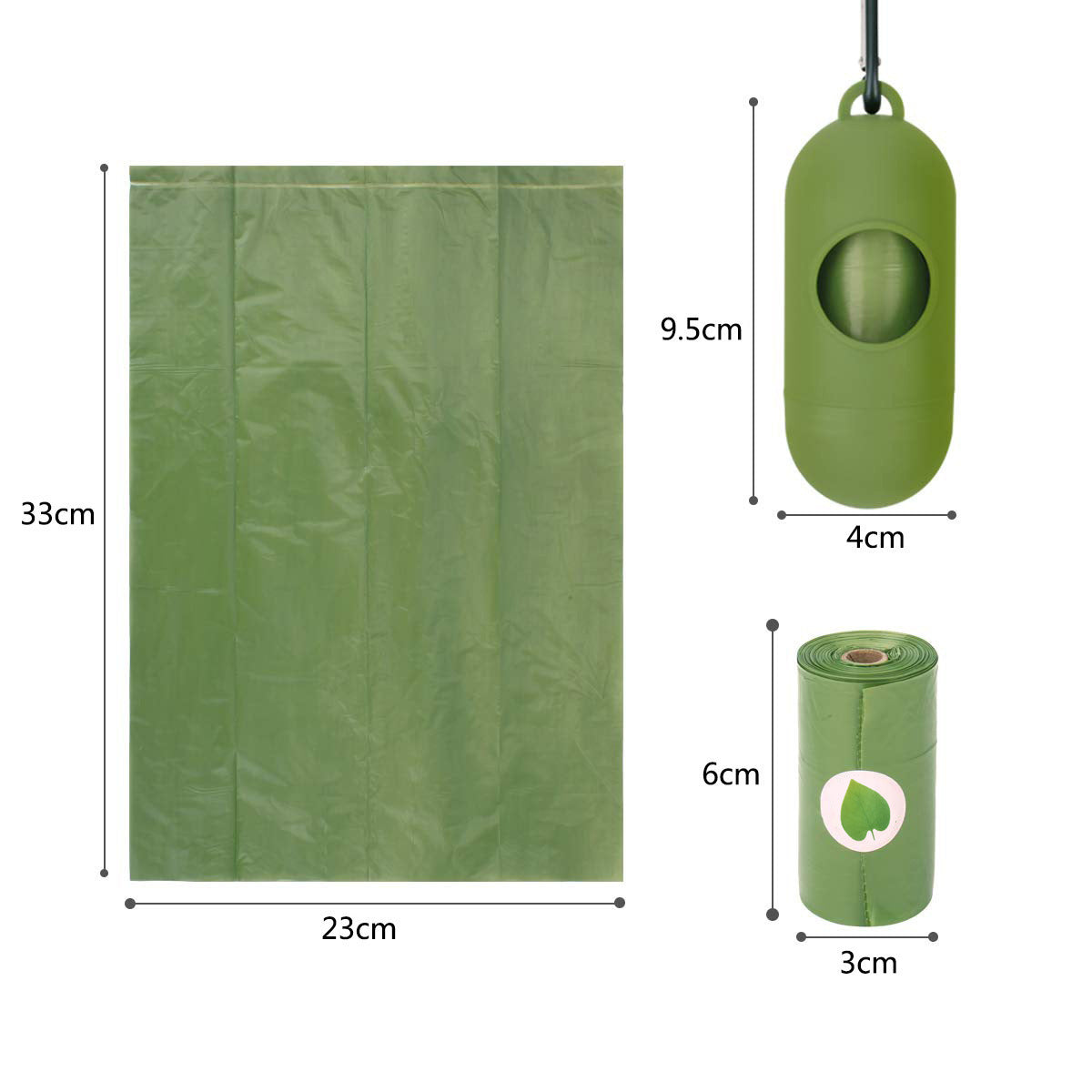 KFX-2235453 Biodegradable Pet Poop Bags with Dispenser - Thick, Tear-Resistant Design, Leak-Proof and Odor-Control Features, 16 Count Pack