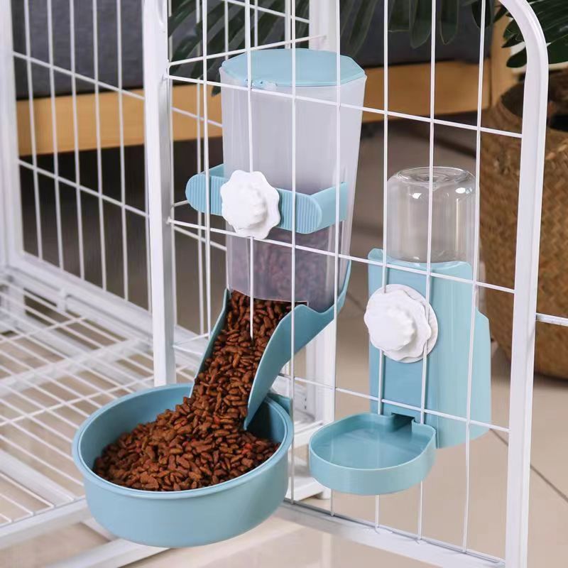 KFX-2239165 Large-Capacity Cat and Dog Water Dispenser and Automatic Feeder with Transparent Design