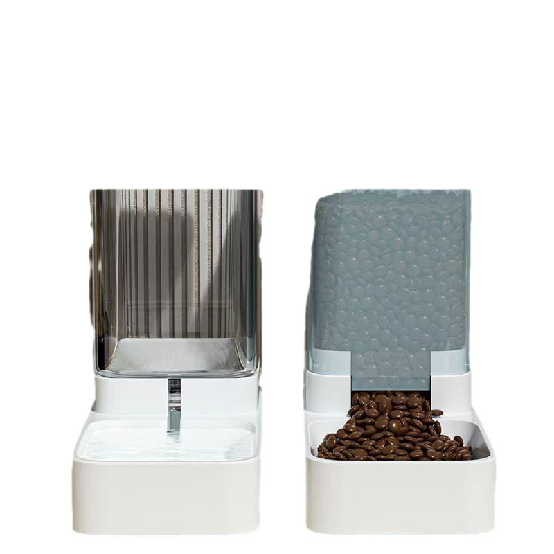 KFX-2239165 Large-Capacity Cat and Dog Water Dispenser and Automatic Feeder with Transparent Design