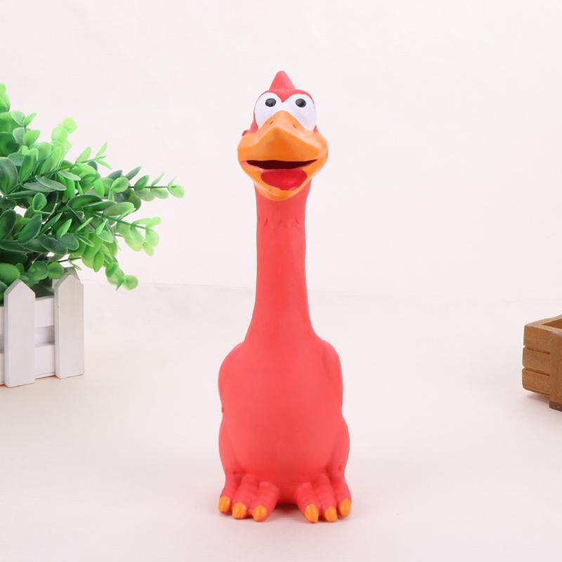 KFX-2239805 Bite-Resistant Dog Toy with Squeaking Chicken Sound - Natural Latex, Soft and Engaging Design