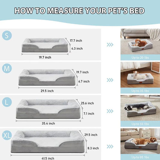 KFX-2243389 Waterproof Sofa Bed for Medium to Large Dogs and Cats - Comfortable Pet Nest with Soft Blanket