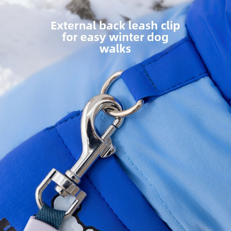 KFX-2249277 Winter Padded Snowsuit for Small and Medium Dogs with Hood and Pocket