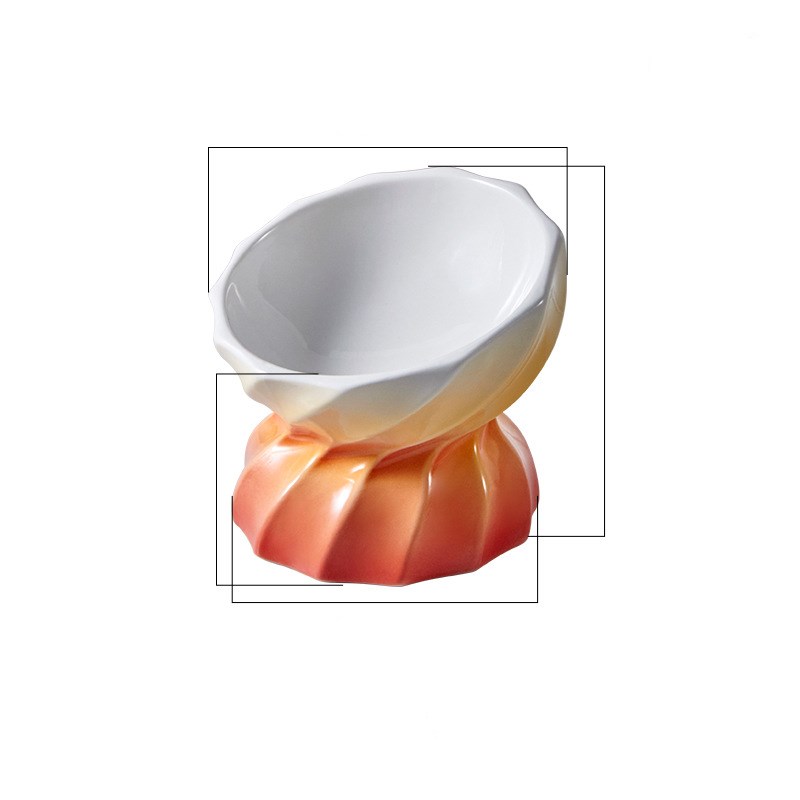 KFX-2250685 Ceramic Non-Slip Pet Bowl for Cats and Small Dogs, 145ml Capacity