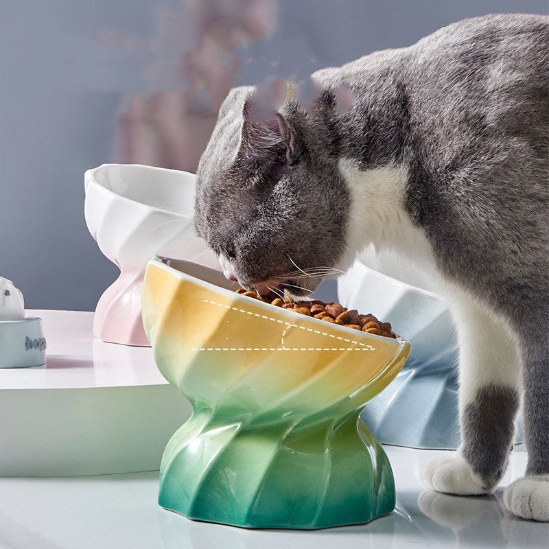 KFX-2250685 Ceramic Non-Slip Pet Bowl for Cats and Small Dogs, 145ml Capacity