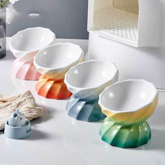 KFX-2250685 Ceramic Non-Slip Pet Bowl for Cats and Small Dogs, 145ml Capacity