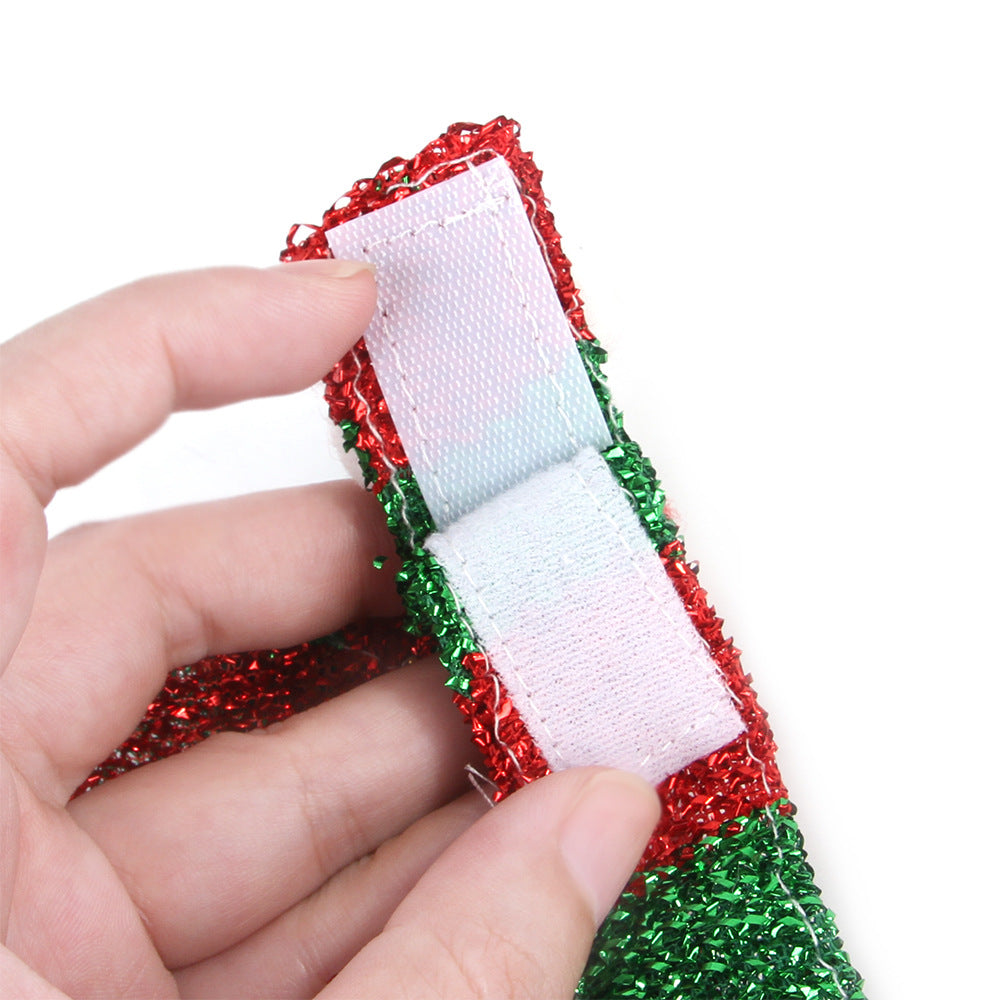 KFX-2252861 Festive Pet Cloak in Red and Green Stripes or Snowflakes for Christmas Celebrations