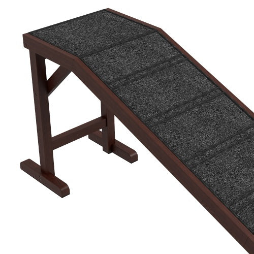 KFX-2253757 Non-Slip Wooden Dog Ramp for Bed, 74 x 16 x 25, Easy Access with Top Platform