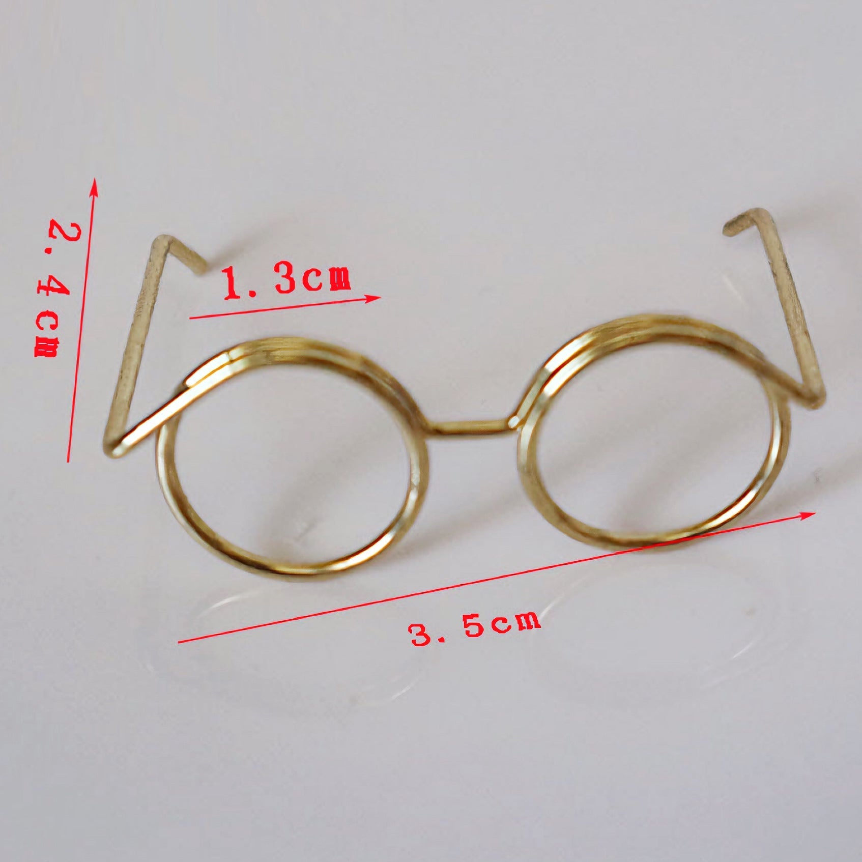 KFX-2257853 Mini Glasses Frame DIY Ornament Accessories - Metal Eyes Design, Available in Various Colors and Patterns