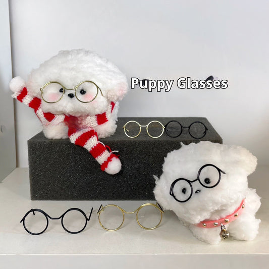 KFX-2257853 Mini Glasses Frame DIY Ornament Accessories - Metal Eyes Design, Available in Various Colors and Patterns