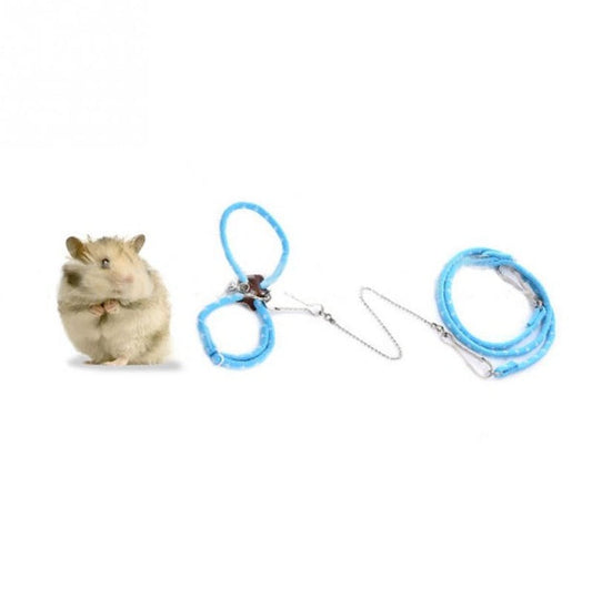 KFX-2260029 Adjustable Nylon Training Traction Rope for Hamsters with Soft Comfort and Bell