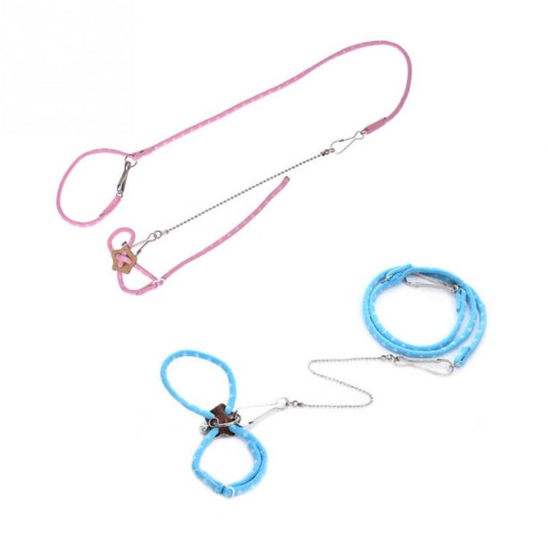 KFX-2260029 Adjustable Nylon Training Traction Rope for Hamsters with Soft Comfort and Bell