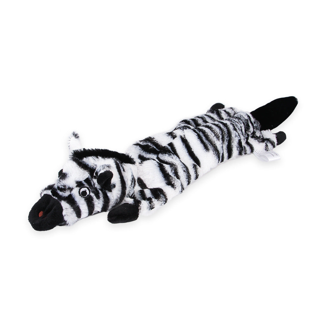 KFX-2261053 Nibbling Vent Plush Chew Toys for Pets - Zebra, Cow, Honey Badger, Marmot, Mongoose, Yellow Squirrel, Grey Wolf