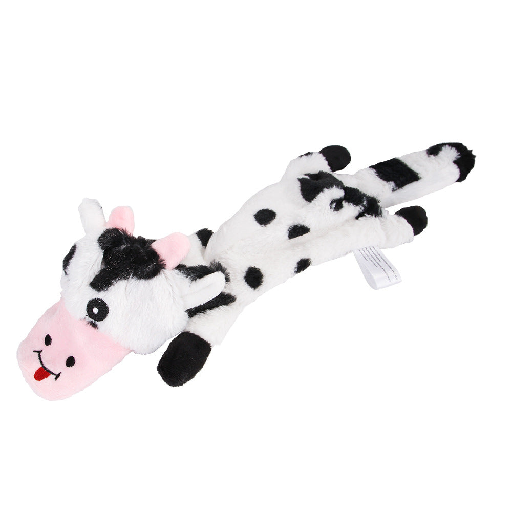 KFX-2261053 Nibbling Vent Plush Chew Toys for Pets - Zebra, Cow, Honey Badger, Marmot, Mongoose, Yellow Squirrel, Grey Wolf