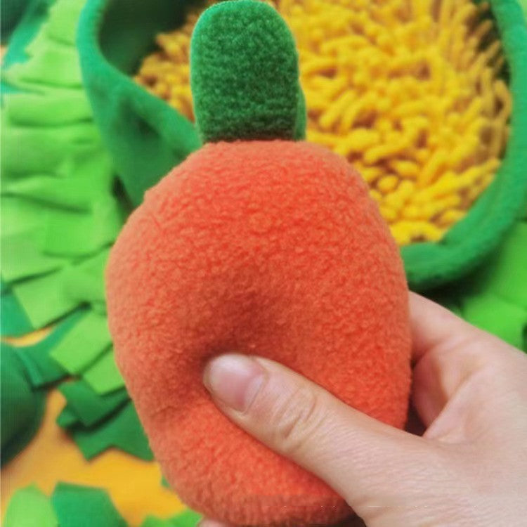 KFX-2266813 Sniff Pad for Dogs - Fleece Olfactory Play Mat with Radish Toy, 60 x 80cm
