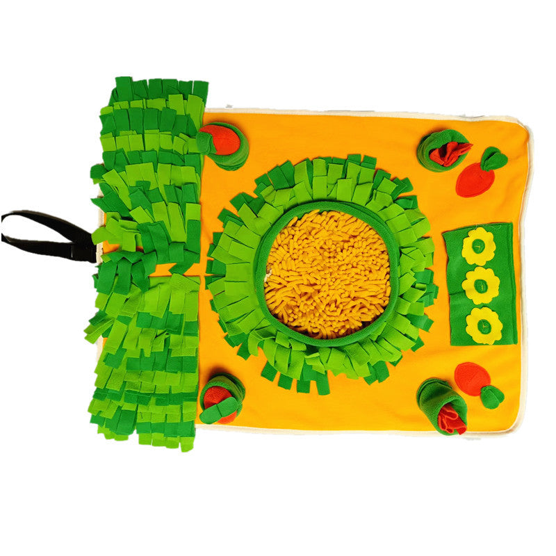KFX-2266813 Sniff Pad for Dogs - Fleece Olfactory Play Mat with Radish Toy, 60 x 80cm