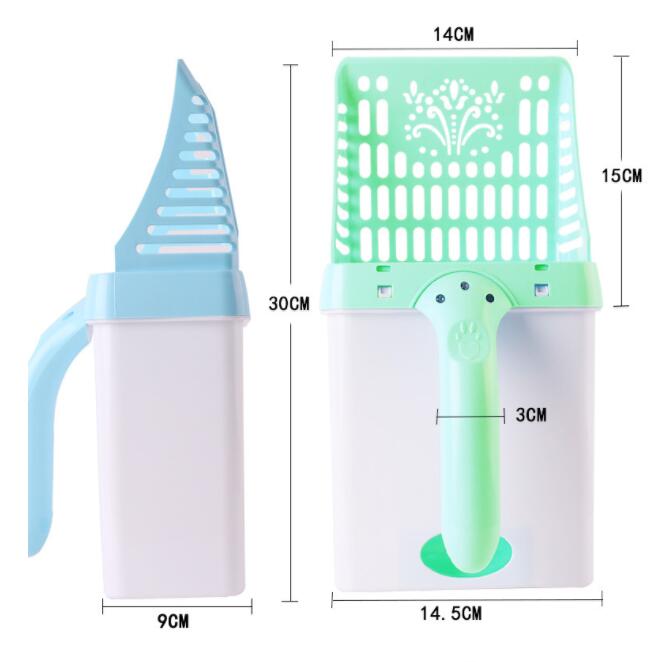 KFX-2267581 Integrated Cat Litter Scoop Set in Various Colors – Durable ABS & PP Resin, Ideal for Litter and Food