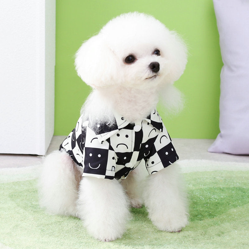 KFX-2270141 Casual Checkered Dog Shirt for All Sizes in Black and Brown