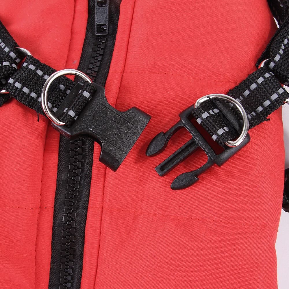 KFX-2277181 Cozy Velvet Pet Waistcoat with Chest Strap for Autumn and Winter Comfort