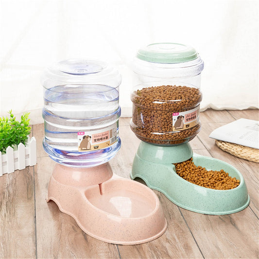 KFX-2277693 Automatic Pet Feeder and Water Dispenser for Cats and Dogs with Food Storage in Multiple Colors