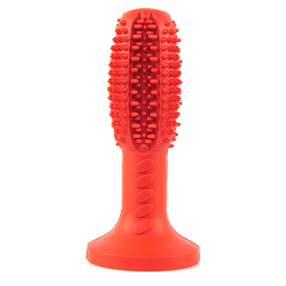 KFX-2278333 Durable Dog Toothbrush and Molar Cleaning Stick with Suction Cup for Tartar Removal and Interactive Play