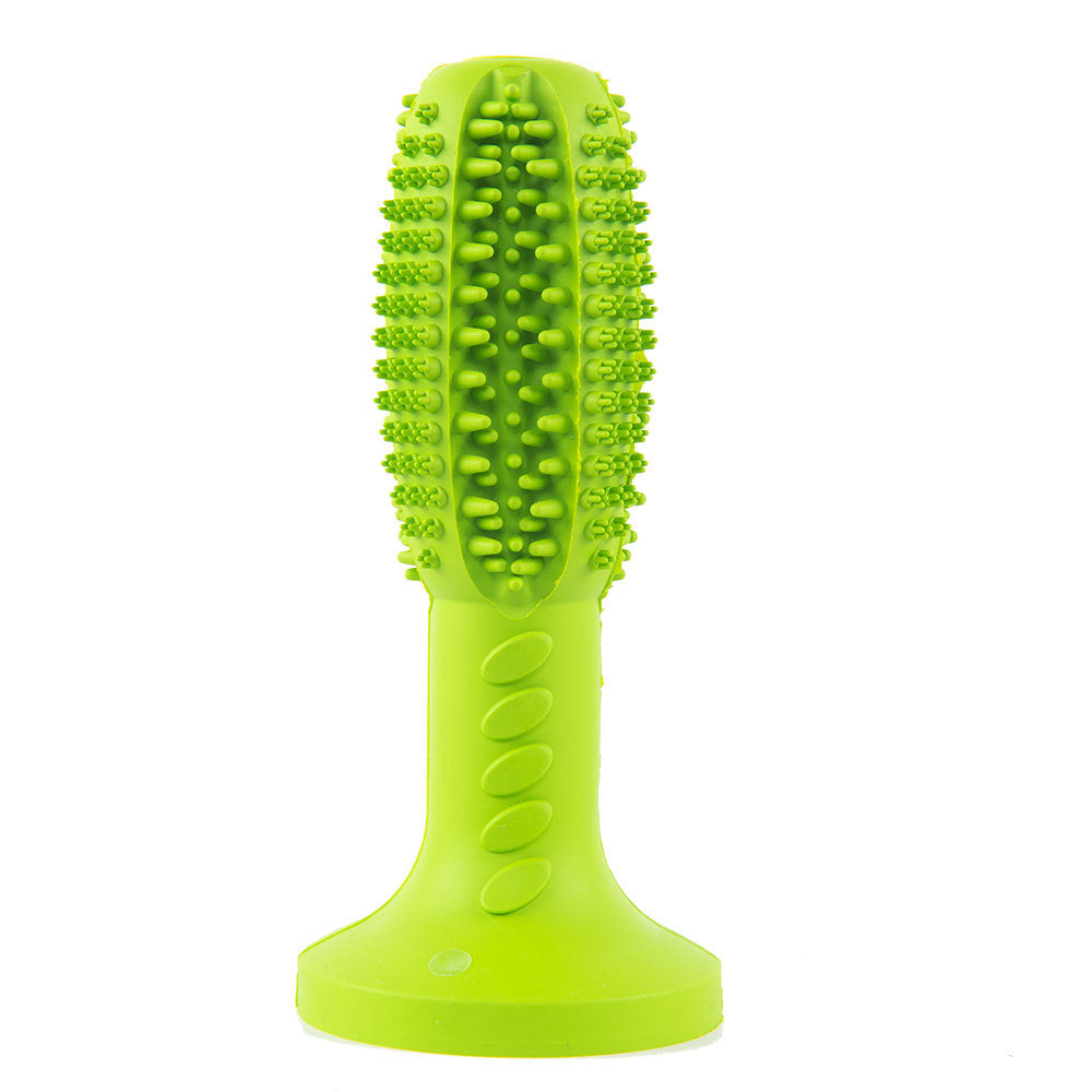 KFX-2278333 Durable Dog Toothbrush and Molar Cleaning Stick with Suction Cup for Tartar Removal and Interactive Play