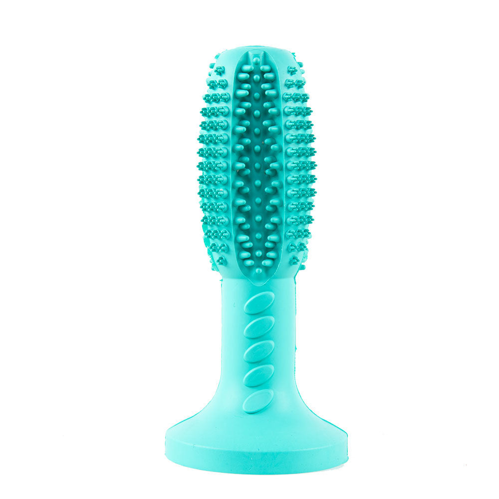 KFX-2278333 Durable Dog Toothbrush and Molar Cleaning Stick with Suction Cup for Tartar Removal and Interactive Play
