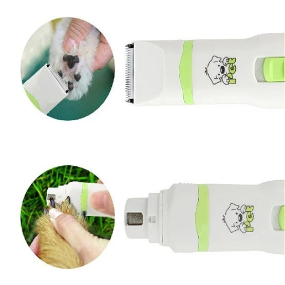 KFX-2281277 Electric Pet Grooming Set - Hair Trimmer & Nail Polisher for Small & Medium Dogs and Cats
