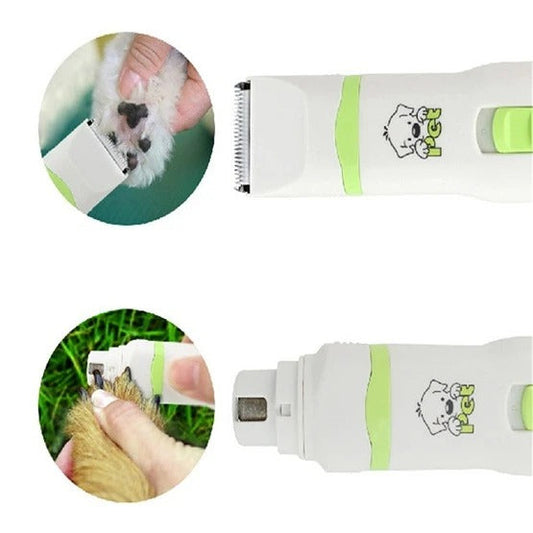 KFX-2281277 Electric Pet Grooming Set - Hair Trimmer & Nail Polisher for Small & Medium Dogs and Cats