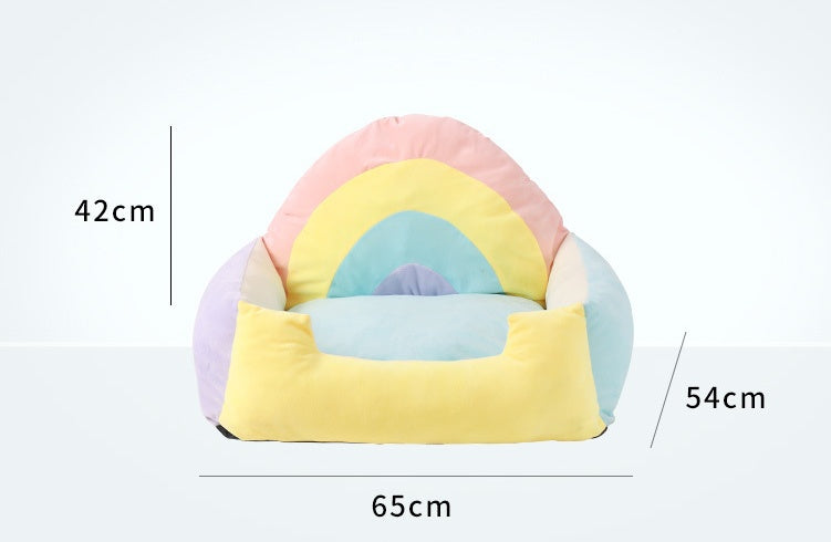 KFX-2281533 Universal Warm Fleece Pet Nest with Detachable Crystal Velvet Cover