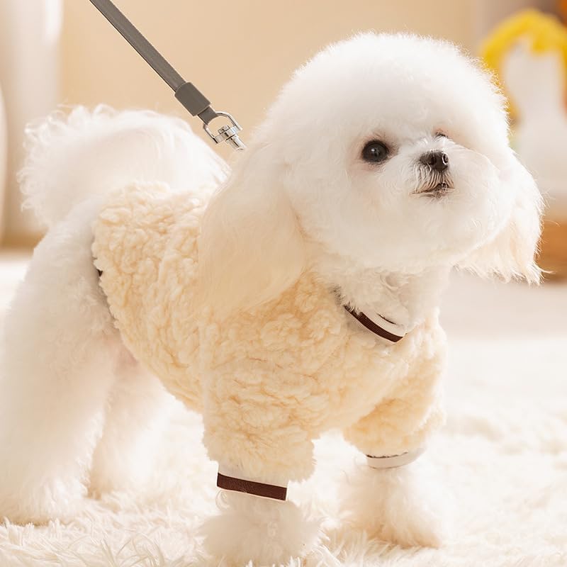 KFX-2282045 Cozy Fleece Dog Hoodie with Bear Pattern, Soft Pullover for Autumn and Winter - Various Sizes Available
