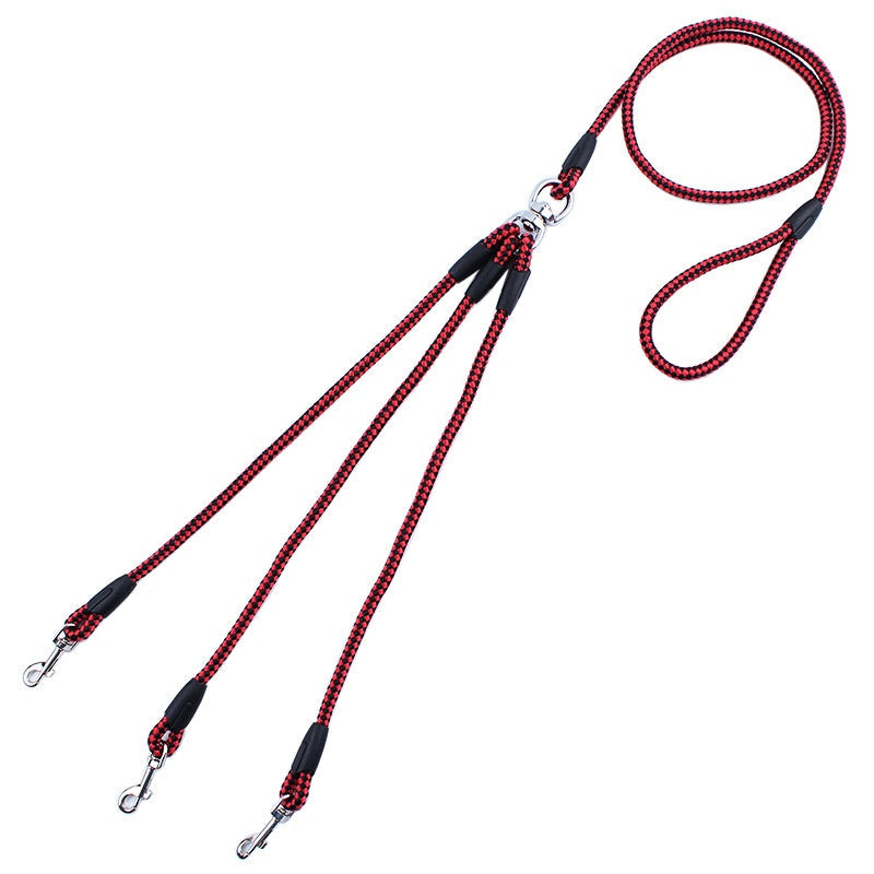 KFX-2283069 Three-Way Adjustable Pet Leash with 8mm Diameter Polyester Traction Belt
