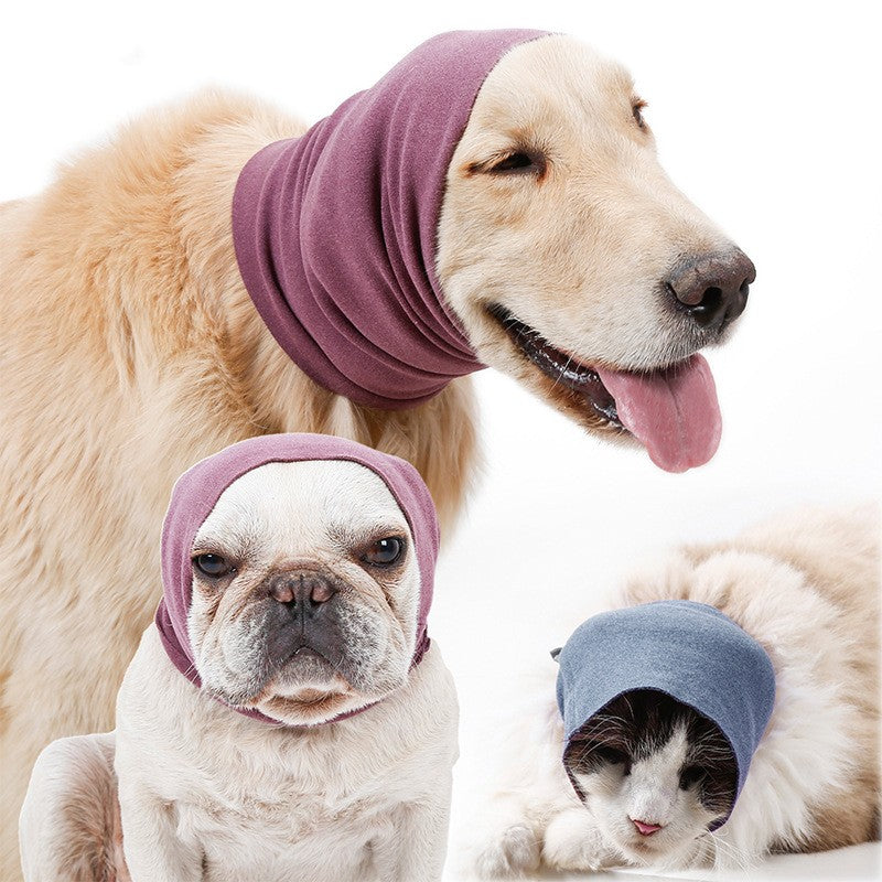 KFX-2288061 Warm Decompression Pet Ear Cover Hat – Soft Material, Seasonal Comfort in Purple and Blue