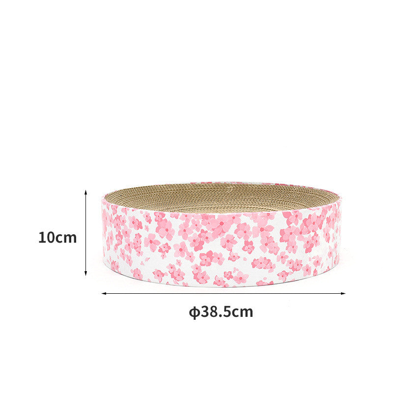 KFX-2289213 Large Round Corrugated Cat Scratcher with Waterproof Membrane and Eco-Friendly Design