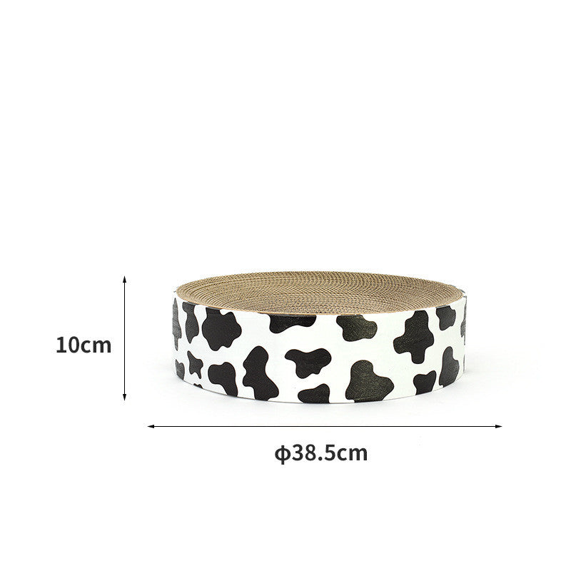 KFX-2289213 Large Round Corrugated Cat Scratcher with Waterproof Membrane and Eco-Friendly Design
