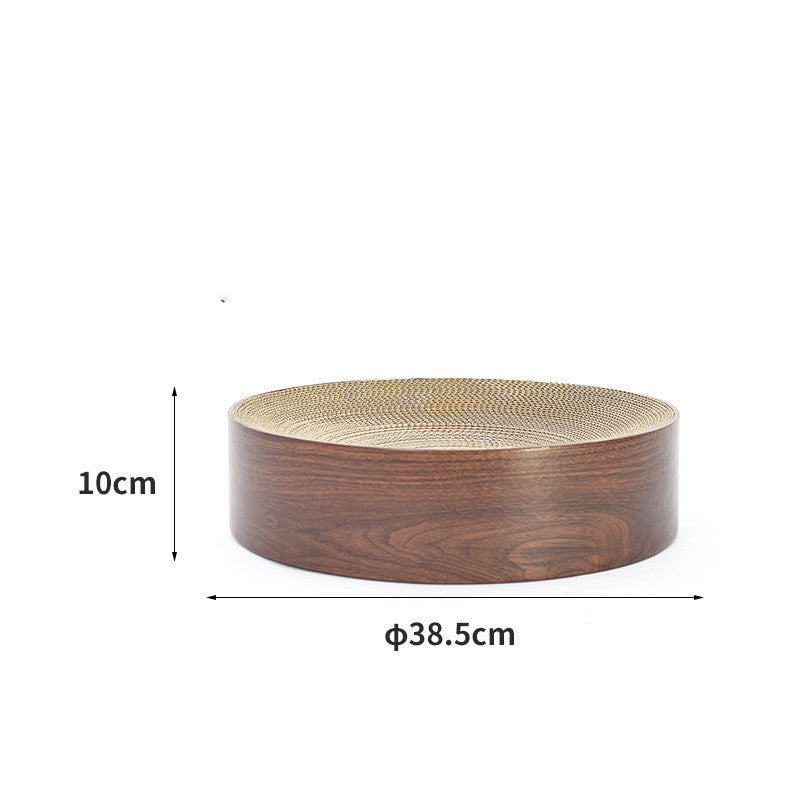 KFX-2289213 Large Round Corrugated Cat Scratcher with Waterproof Membrane and Eco-Friendly Design