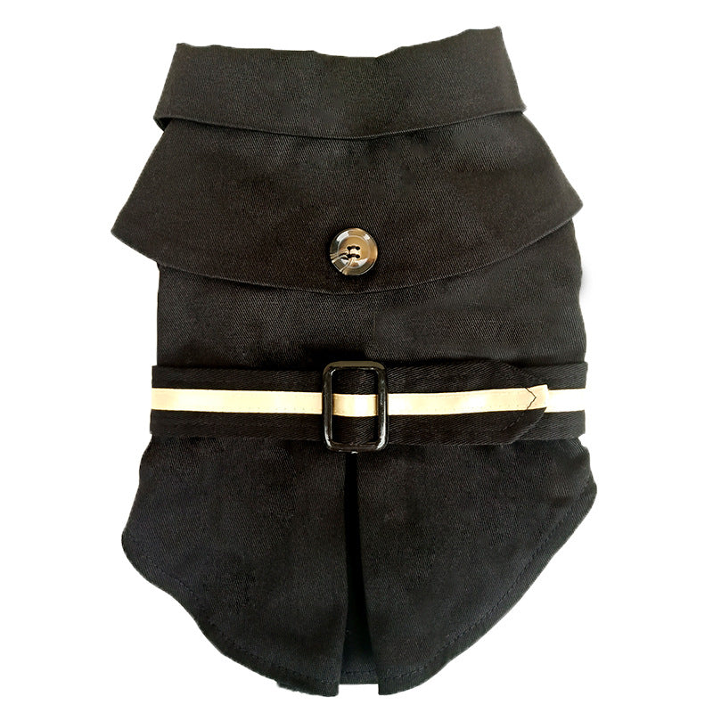 KFX-2291389 Stylish Cotton Cloak Trench Coat for Dogs – Casual British Design