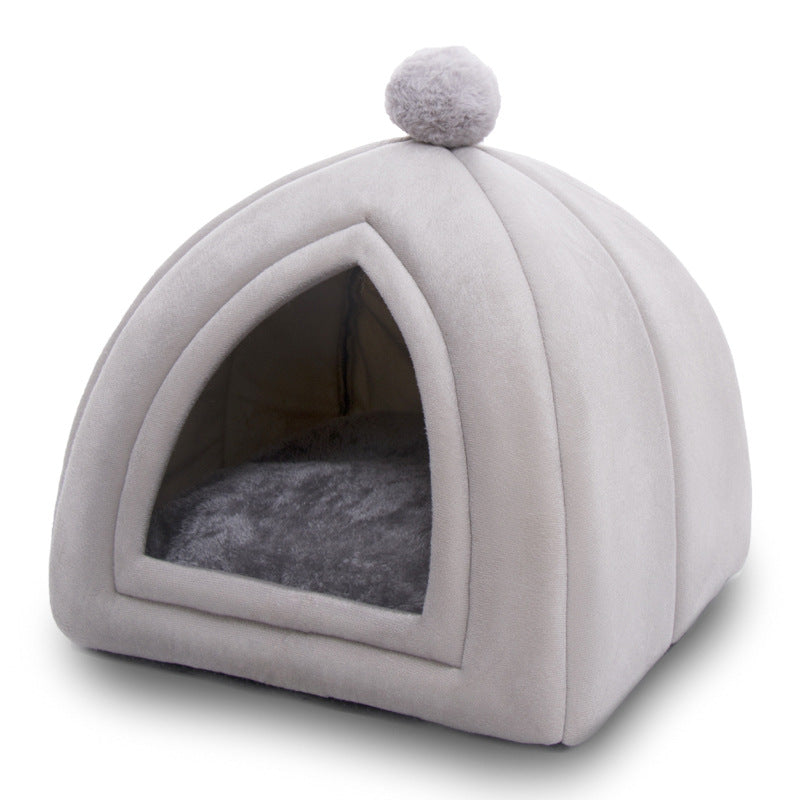 KFX-2293053 Closed Folding Cat Litter House with Multiple Size Options in Soft Cloth Material