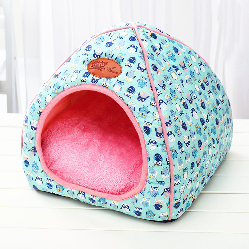 KFX-2293053 Closed Folding Cat Litter House with Multiple Size Options in Soft Cloth Material