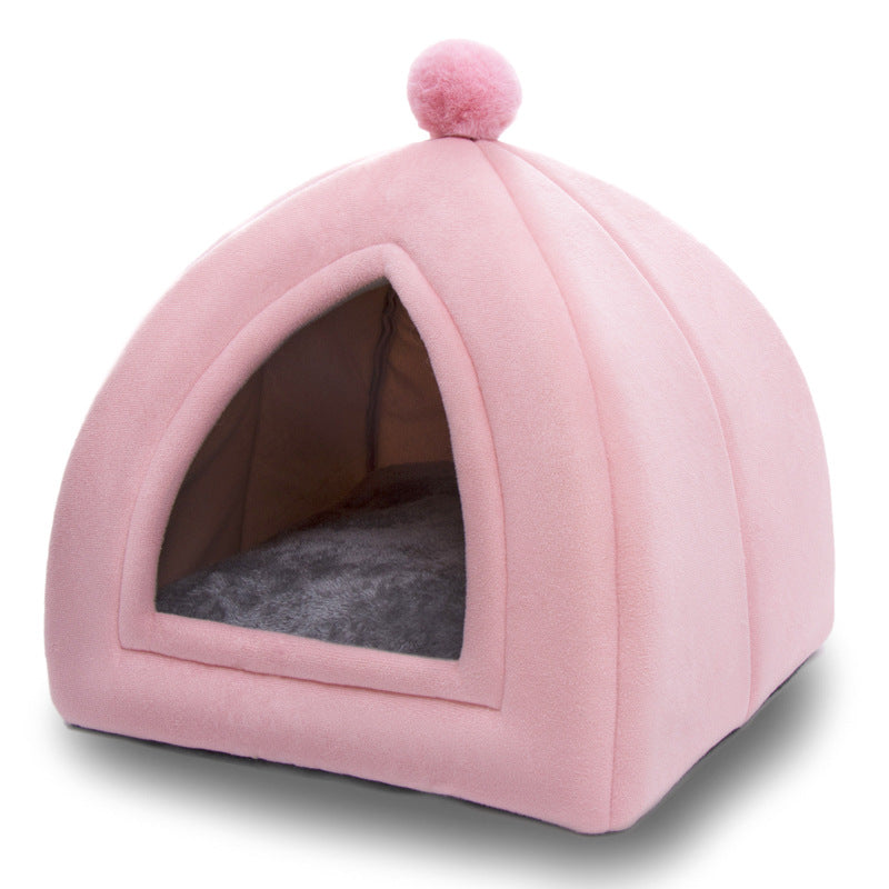 KFX-2293053 Closed Folding Cat Litter House with Multiple Size Options in Soft Cloth Material