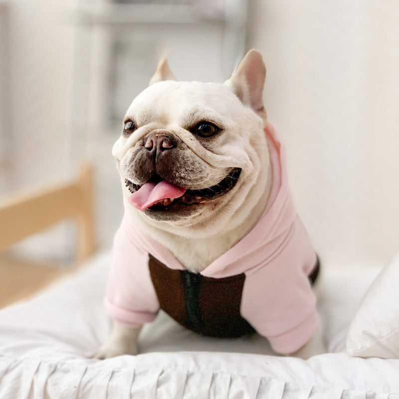 KFX-2295357 Autumn and Winter Velvet Hoodies for Small and Medium Dogs - Multiple Colors Available