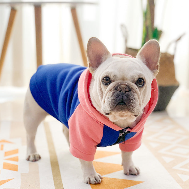 KFX-2295357 Autumn and Winter Velvet Hoodies for Small and Medium Dogs - Multiple Colors Available