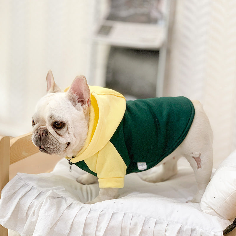 KFX-2295357 Autumn and Winter Velvet Hoodies for Small and Medium Dogs - Multiple Colors Available